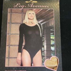 Leg Avenue Elegant NUDE Long Sleeve Bodysuit